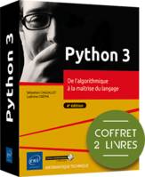 Python 3 - Coffret de 2 livres : De l'algorithmique à la maîtrise du langage (4e édition) - Sébastien CHAZALLET, Ludivine CREPIN