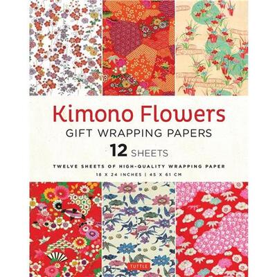 Kimono Flowers Gift Wrapping Papers - 12 Sheets /anglais - Xxx