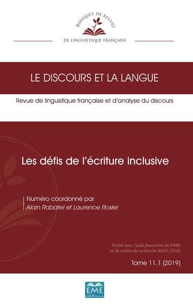 Le discours et la langue N° 11.1/2019 Volume 11