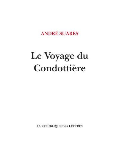 Le Voyage du Condottière