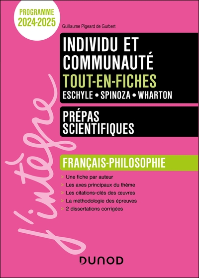 Individu Et Communauté - Tout-En-Fiches - Prépas Scientifiques Français-Philosophie - 2024-2025