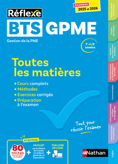 Toutes les matières BTS Gestion de la PME - Réflexe N° 10 2025-2026