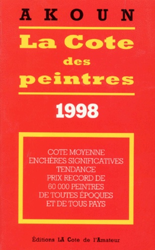 1998 - La cote des peintres