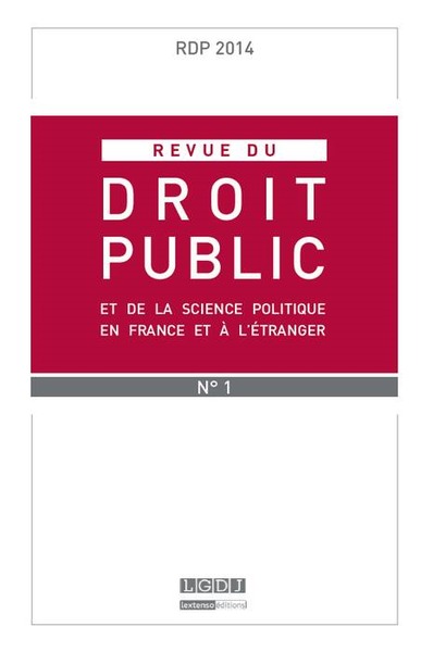 Revue Du Droit Public N 1 2014 - Collectif