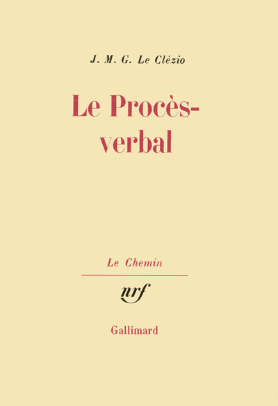 Le Procès-verbal - Jean-Marie-Gustave Le Clezio