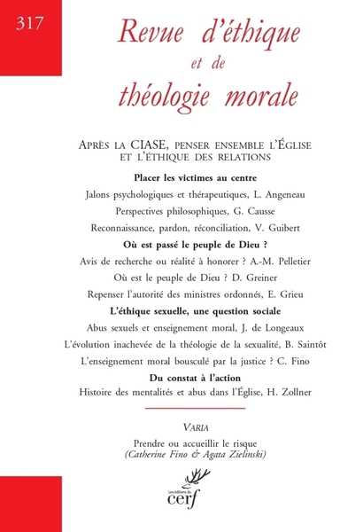 Revue d'éthique et de théologie morale - Collectif