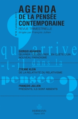 Agenda de la pensée contemporaine n°16