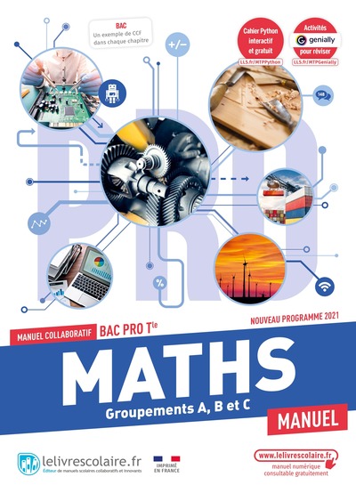 Mathématiques Tle Bac pro, manuel élève, édition 2021 - Lelivrescolaire.fr