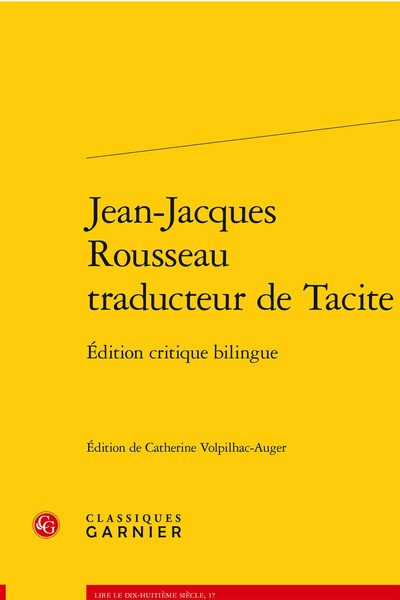 Jean-Jacques Rousseau traducteur de Tacite