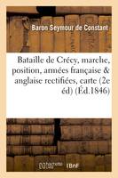 Bataille de Crécy : marche et position des armées française et anglaise rectifiées, avec une carte