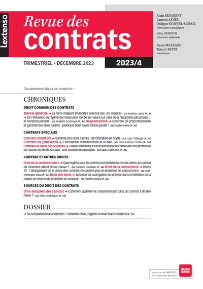 Revue des contrats 4-2023