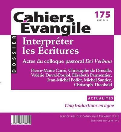 Cahiers Evangile N° 175, Mars 2016 Volume 175 - Col cahiers evang.