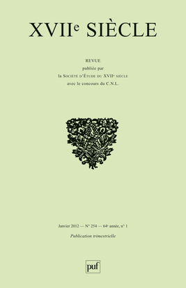 XVIIe siècle N° 254 Janvier-Mars Volume 254