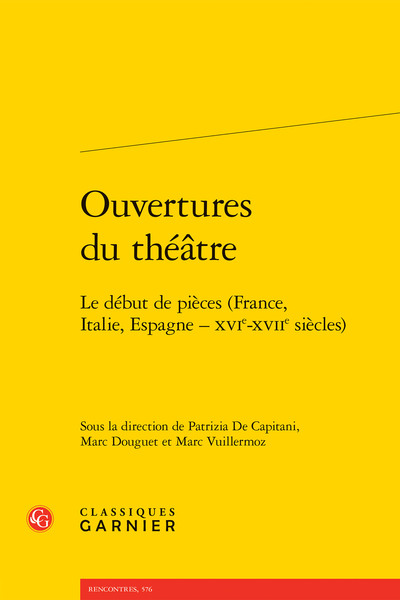 Ouvertures du théâtre