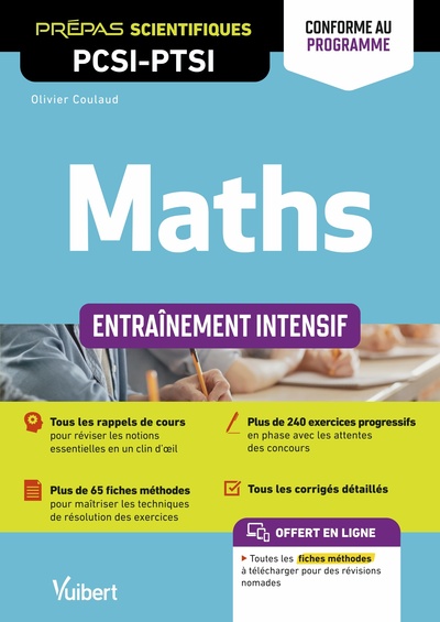 Maths PCSI-PTSI. Entraînement intensif - Conforme au nouveau programme