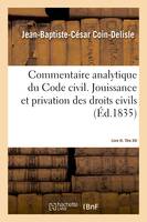 Livre III, titre XVI, et loi du 17 avril 1832, contrainte par corps :