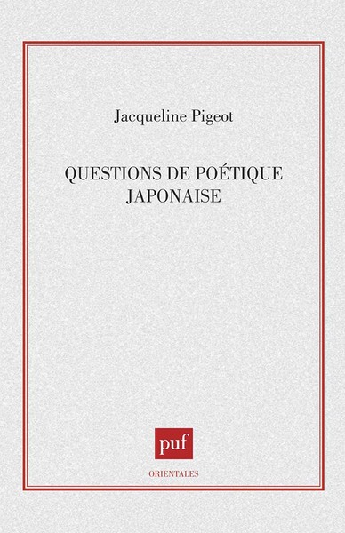 Questions de poétique japonaise