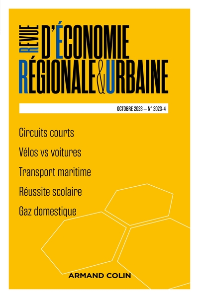 Revue d'économie régionale et urbaine Nº4/2023