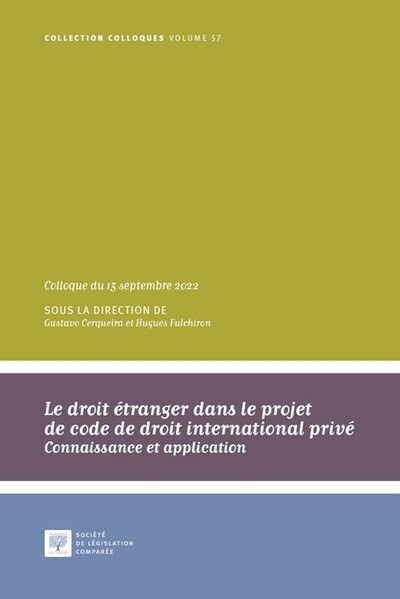 Le droit étranger dans le projet de code de droit international privé