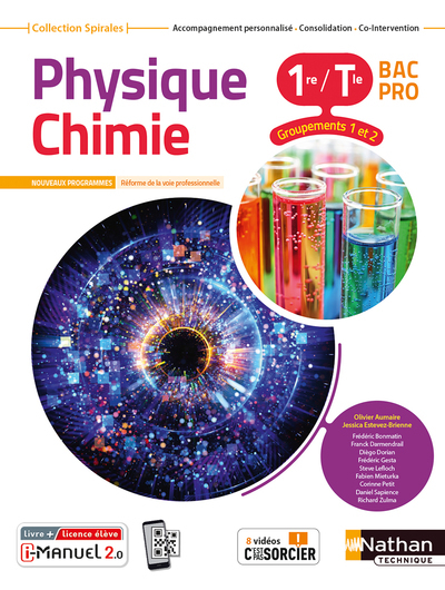 Physique-chimie 1re/Term Bac Pro - Groupements 1/2 (Manuel) - (Spirales) Livre + licence élève - Diego Dorian