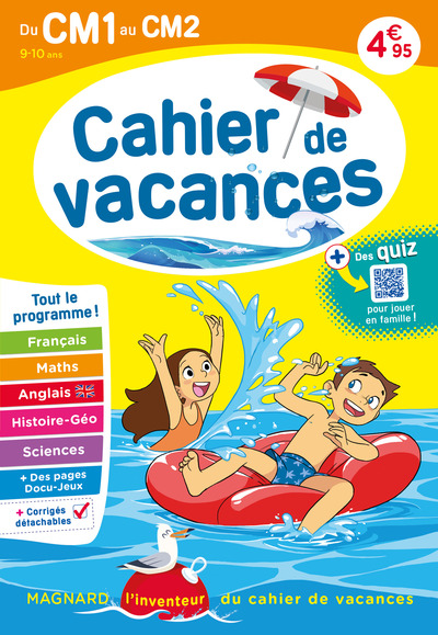 Cahier de vacances 2024, du CM1 vers le CM2 9-10 ans