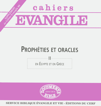 Supplément aux Cahiers Evangile N° 89 Volume 89