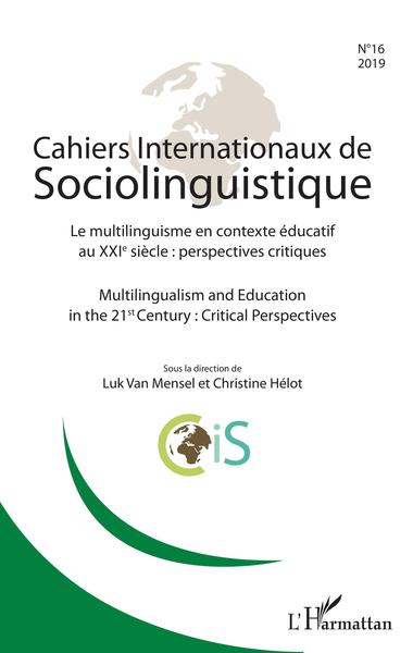 Cahiers Internationaux de Sociolinguistique N° 16/2019 Volume 16