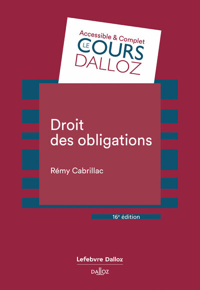 Droit Des Obligations. 16e Éd.