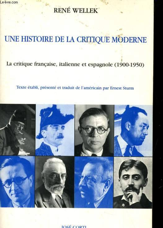 Une histoire de la critique moderne