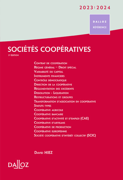 Sociétés coopératives 2023/2024 3ed