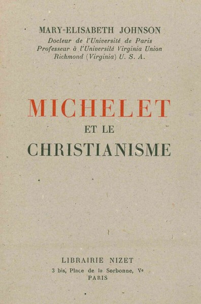 Michelet et le christianisme