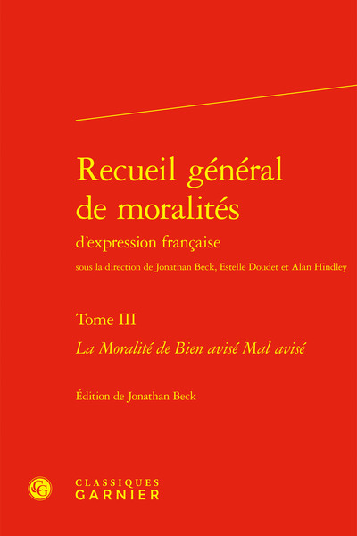 Recueil général de moralités