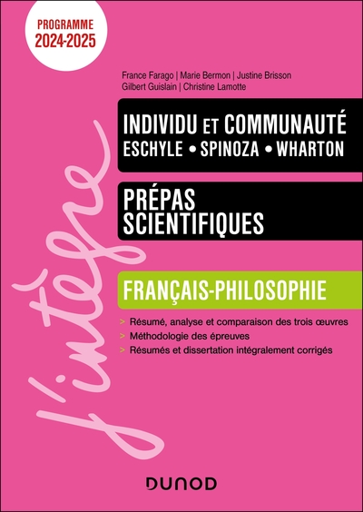 Individu et communauté - Manuel Prépas scientifiques Français-Philosophie - 2024-2025 - Gilbert Guislain