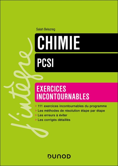 Chimie Exercices incontournables PCSI