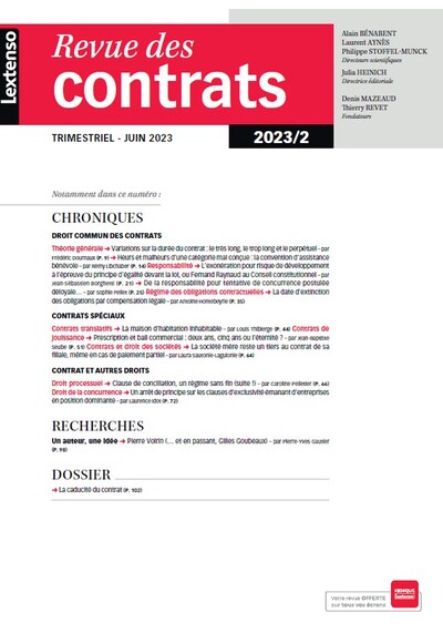 Revue des contrats 2-2023