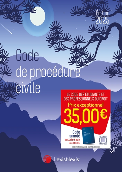 Code de procédure civile 2025 - Jaquette Blue Mountain - Loïc Cadiet