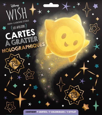 WISH, ASHA ET LA BONNE ÉTOILE - Pochettes Cartes à gratter holographiques - Disney