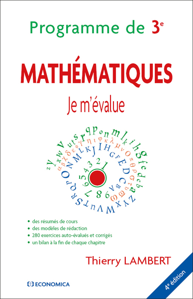 Mathématiques - Je M'Évalue - Programme De 3e - 4e Édition - Thierry Lambert