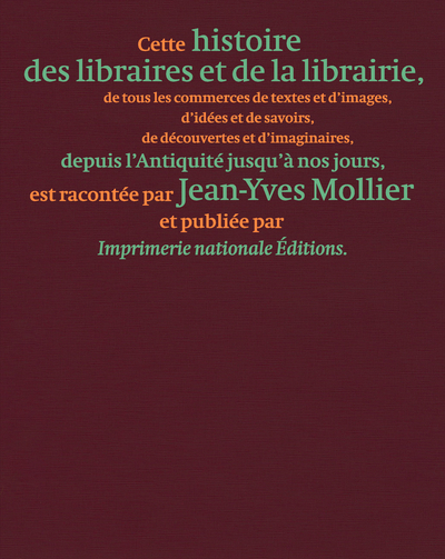 Histoire des libraires et de la librairie