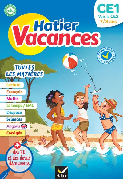 Hatier vacances - Cahier de vacances 2024 du CE1 vers le CE2 7/8 ans - Bénédicte Idiard