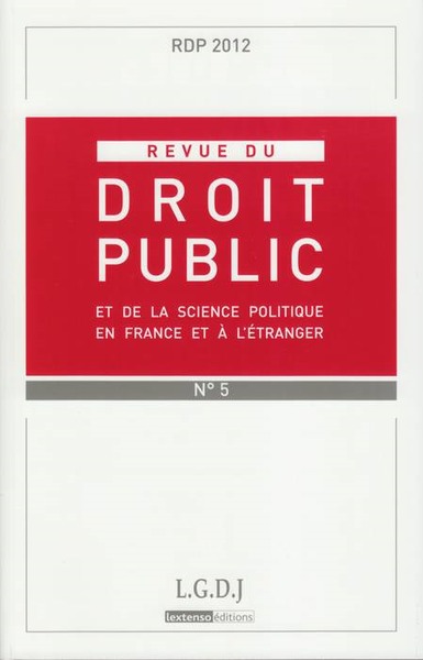 Revue Du Droit Public N 5 2012