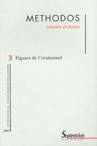 Méthodos N° 3 : Figures de l'irrationnel