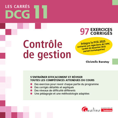 DCG 11 - Exercices corrigés - Contrôle de gestion - Christelle Baratay