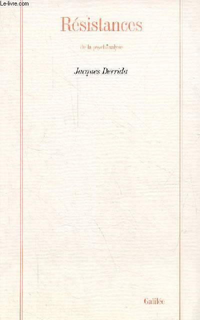 Résistances - Derrida, Jacques