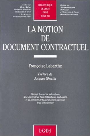 la notion de document contractuel - Françoise Labarthe