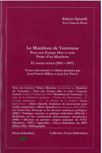 Le Manifeste de Ventotene