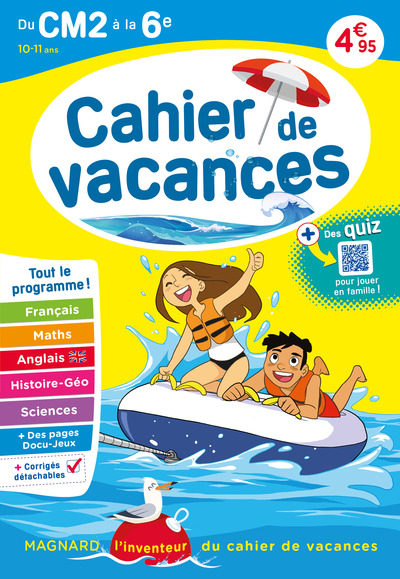 Cahier de vacances 2024, du CM2 vers la 6e 10-11 ans - Bernard Semenadisse