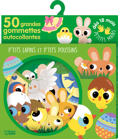 50 Grandes gommettes P'tits lapins et P'tits Poussins