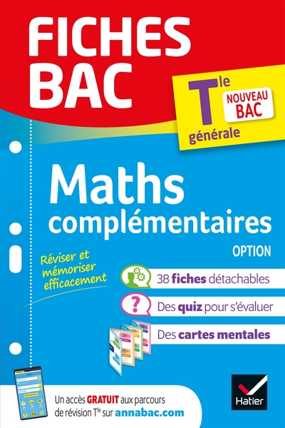 Fiches bac - Maths complémentaires Tle (option) - Bac 2025 - Collectif