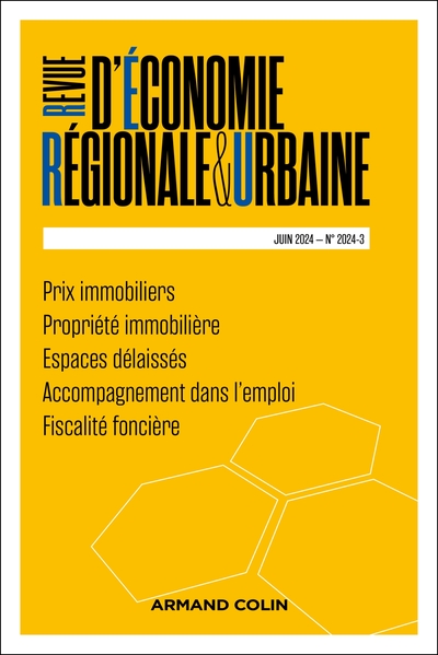 Revue d'économie régionale et urbaine Nº3/2024